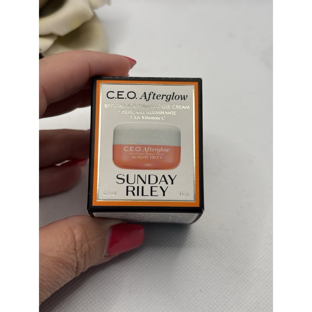 NEW Sunday Riley CEO Afterglow Brightening Vitamin C Cream Travel Siz 15g/0.5oz